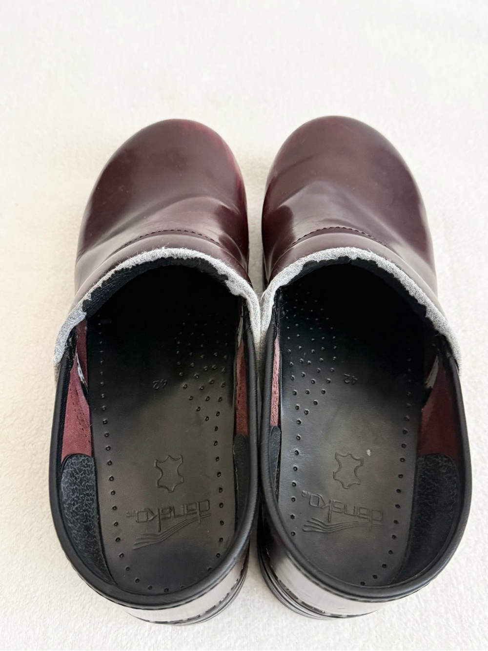 Dansko Professional Leather Clogs Brown Burgundy Size 42 - Picture 11 of 11